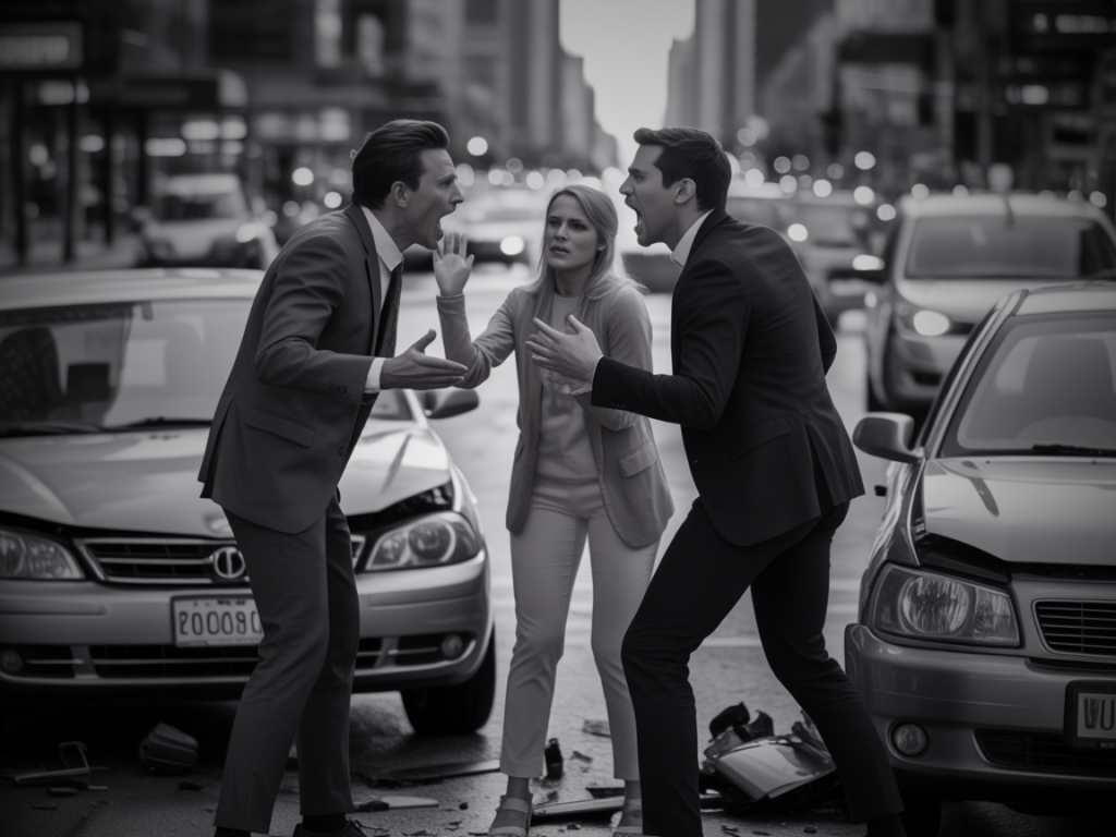 a dramatic black and white photograph depicting Argument | Make It Home™